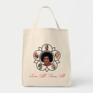 Sathya Sai Baba Portrait on Organic Cotton Bag