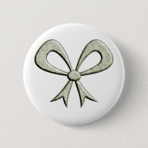 Satin and Floral Bows 6 Cm Round Badge