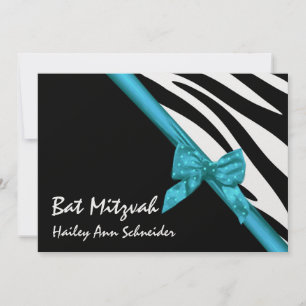 Satin and Stripes Bat Mitzvah Invitation