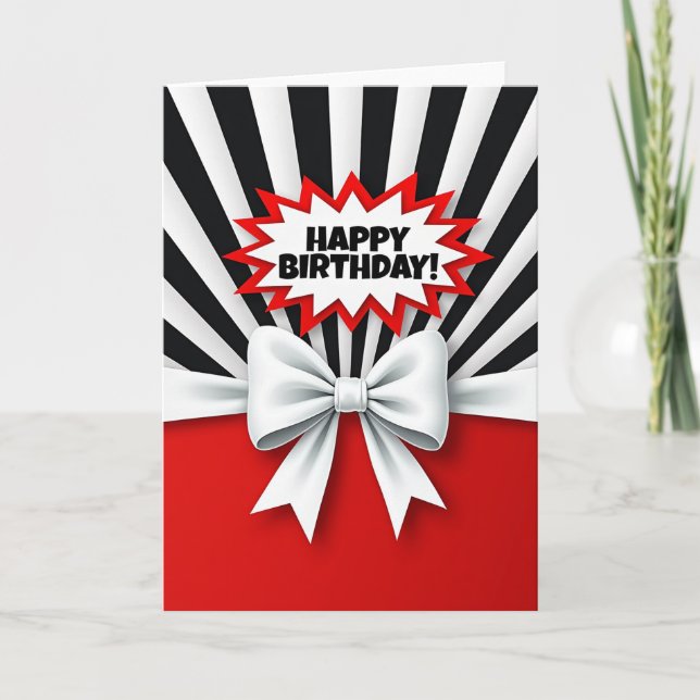 Satin Bow Celebration Card (Front)
