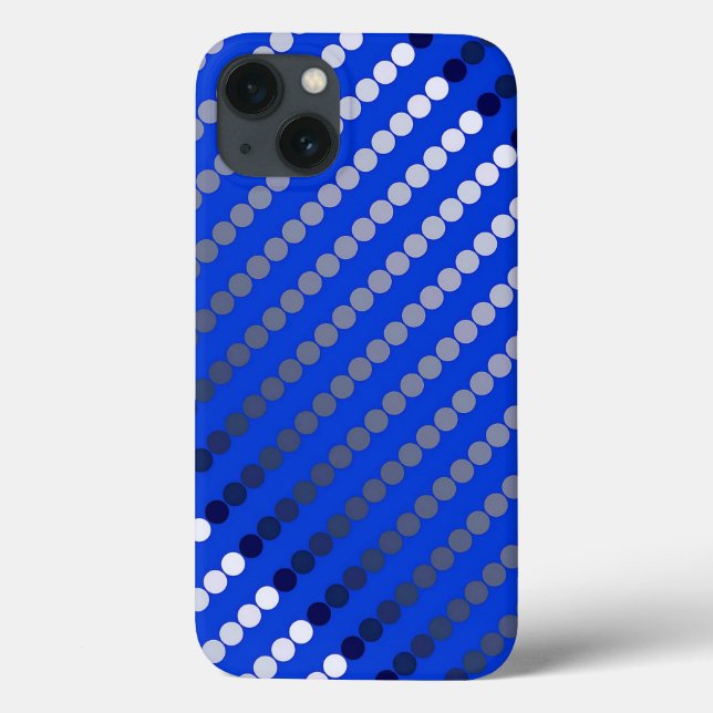 Satin dots - cobalt blue and pewter Case-Mate iPhone case (Back)