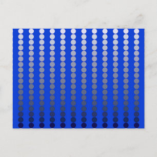 Satin dots - cobalt blue and pewter postcard