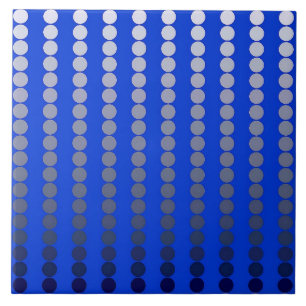 Satin dots - cobalt blue and pewter tile