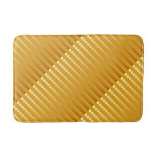 Satin dots - gold and mustard bath mat