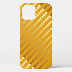 Satin dots - gold and mustard iPhone 12 pro case