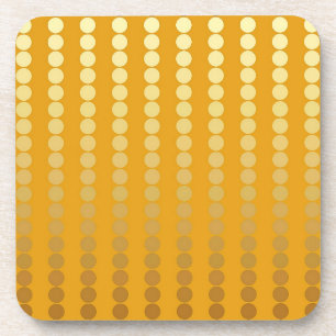 Satin dots - gold and mustard coaster