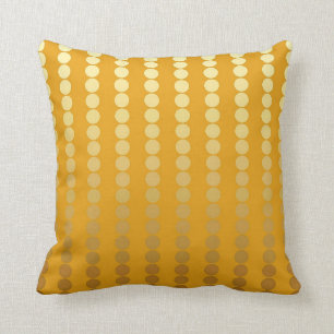 Satin dots - gold and mustard cushion