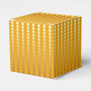 Satin dots - gold and mustard favour box