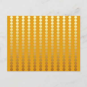 Satin dots - gold and mustard postcard