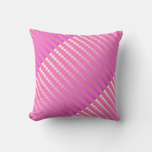Satin dots - pink and orchid cushion