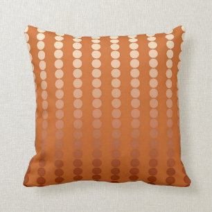 Satin dots - rust and copper cushion