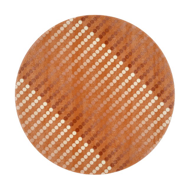 Satin dots - rust and copper cutting board (Front)