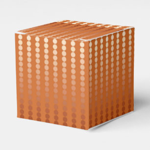 Satin dots - rust and copper favour box