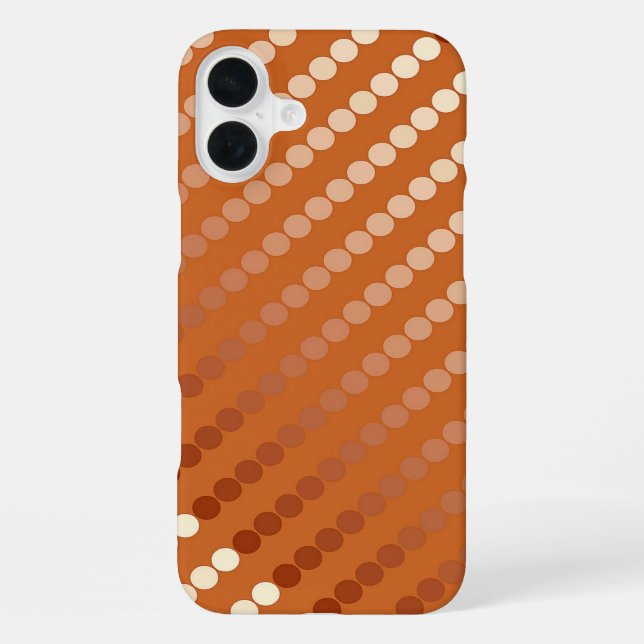 Satin dots - rust and copper iPhone case (Back)
