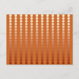 Satin dots - rust and copper postcard