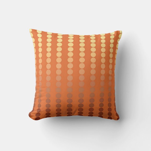 Satin dots - rust and gold cushion (Front)