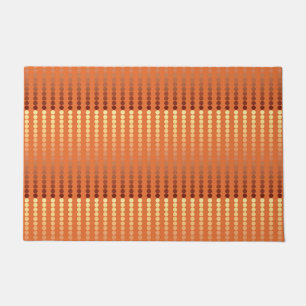 Satin dots - rust brown and gold doormat