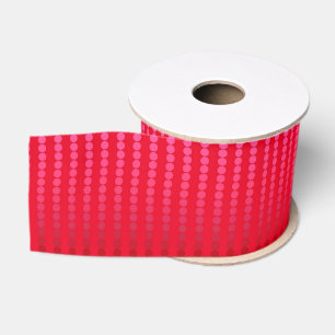 Satin Dots, Shades of Deep Red Grosgrain Ribbon
