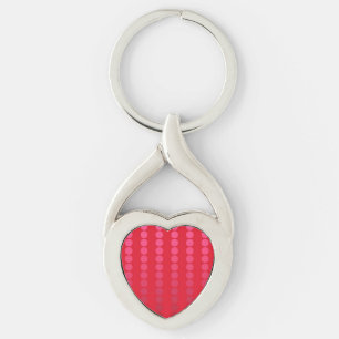 Satin dots - shades of deep red key ring