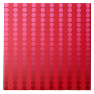 Satin dots - shades of deep red tile