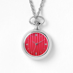 Satin dots - shades of deep red watch