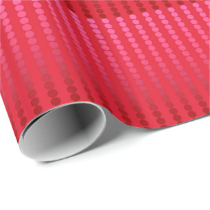 Satin dots - shades of deep red wrapping paper