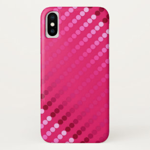 Satin dots - shades of fuchsia pink iPhone x case