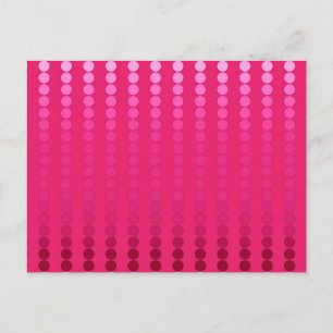 Satin dots - shades of fuchsia pink postcard