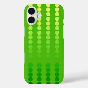 Satin dots - shades of lime green iPhone 16 plus case