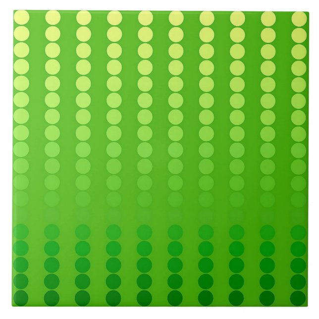 Satin dots - shades of lime green tile (Front)