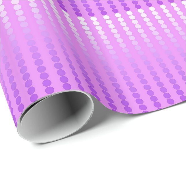 Satin dots - shades of orchid wrapping paper (Roll Corner)
