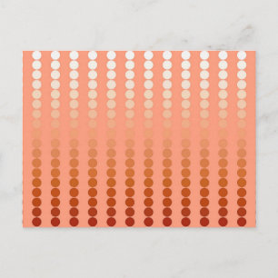 Satin dots - shades of peach postcard