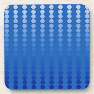 Satin dots - shades of steel blue coaster