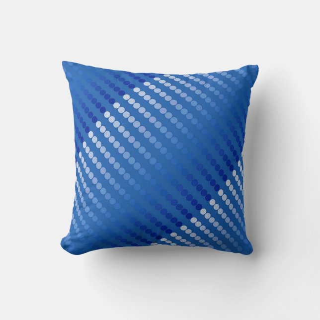 Satin dots - shades of steel blue cushion (Front)