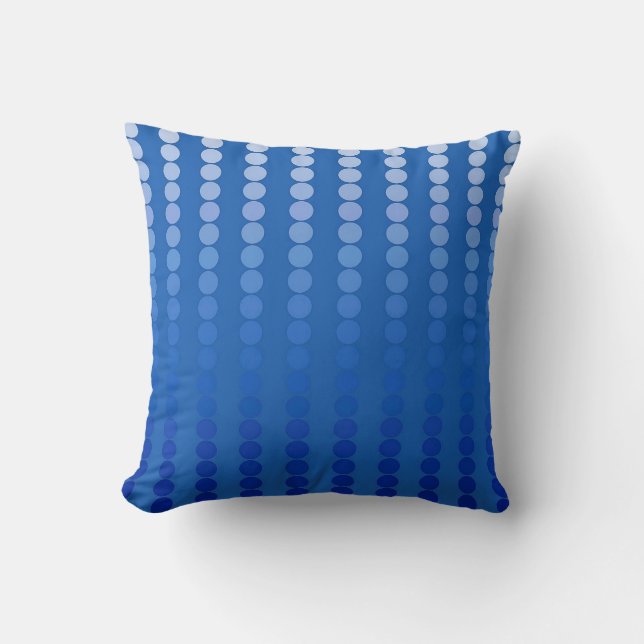 Satin dots - shades of steel blue cushion (Front)