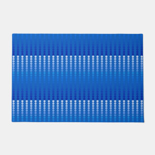 Satin dots - shades of steel blue doormat