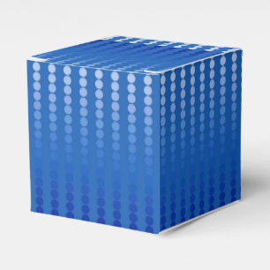 Satin dots - shades of steel blue favour box