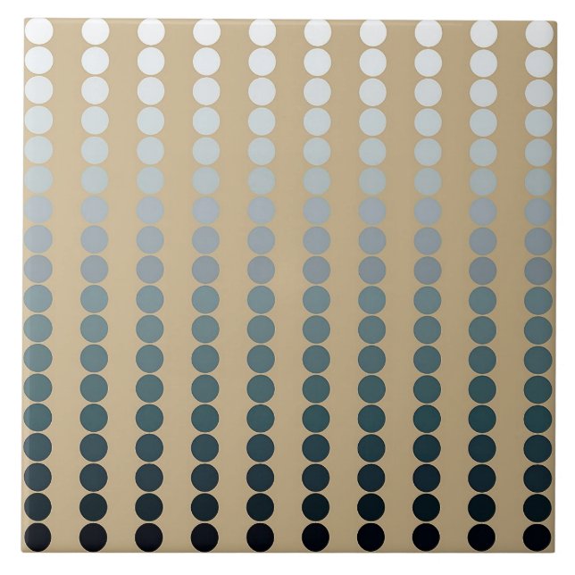 Satin dots - taupe and pewter grey tile (Front)