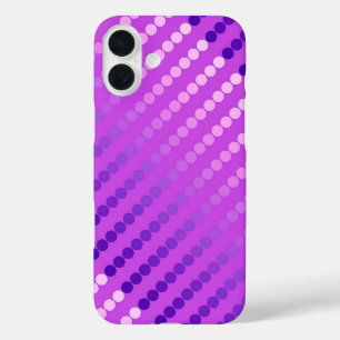 Satin dots - violet and orchid iPhone 16 plus case