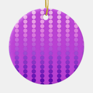 Satin dots - violet and orchid ceramic tree decoration