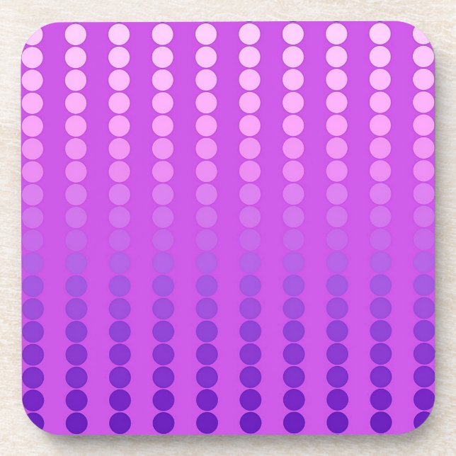 Satin dots - violet and orchid coaster (Front)