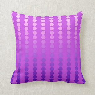 Satin dots - violet and orchid cushion