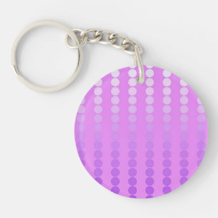 Satin dots - violet and orchid key ring