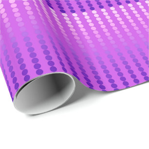 Satin dots - violet and orchid wrapping paper