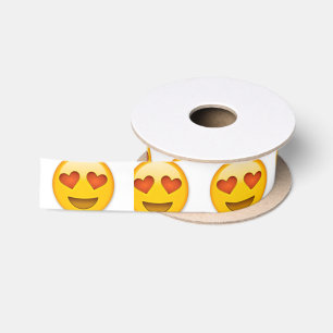 Satin "heart eye" emoji ribbon