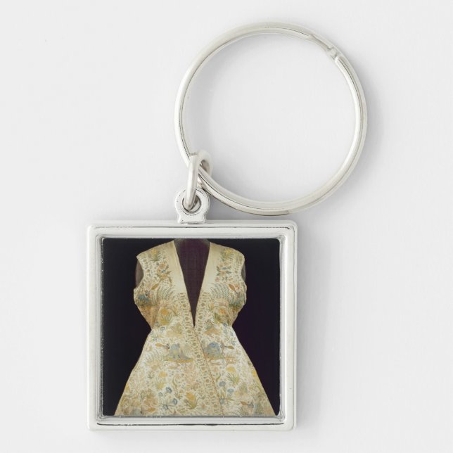 Satin Hunting Coat Embroidered with Silks in Key Ring (Front)