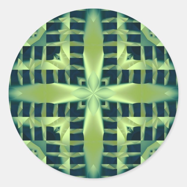 Satin, Jade & Onyx Classic Round Sticker (Front)