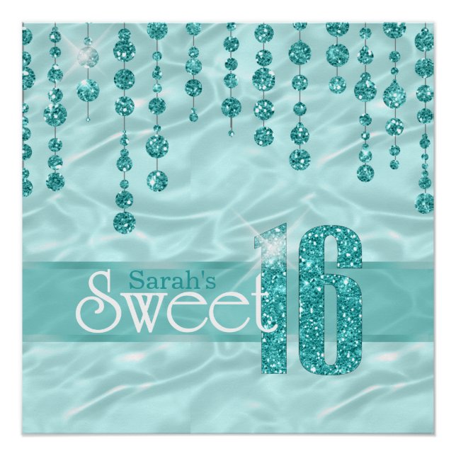 Satin Jewel Sweet Sixteen Teal ID260 Poster (Front)