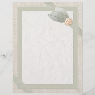 Satin, Paper And Fabric Collage stationery
