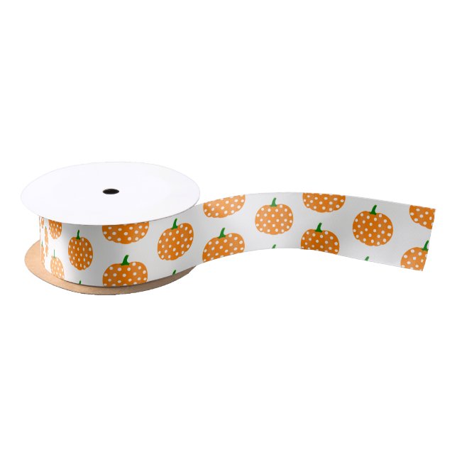 Satin Ribbon-Halloween Pumpkins Ribbon (Spool)